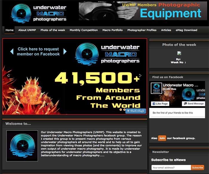 Underwater Macro Photographers website